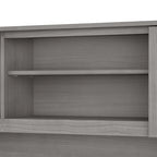 Haut de bibliothèque Somerset 60W pour bureau en L – Fini gris cendré