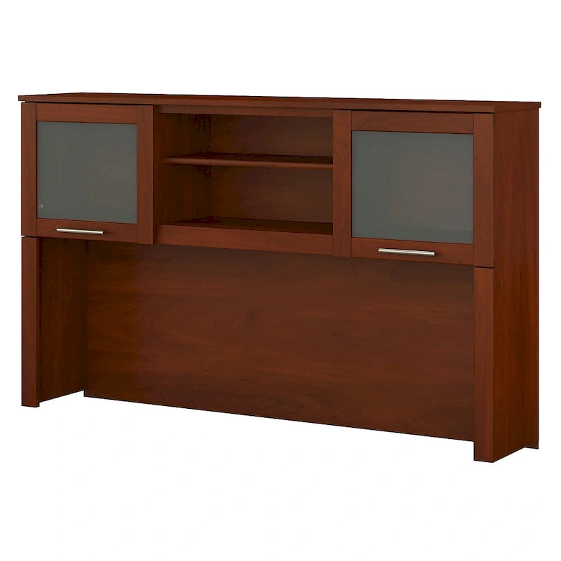 Haut de bibliothèque Somerset 60W pour bureau en L – Fini gris cendré