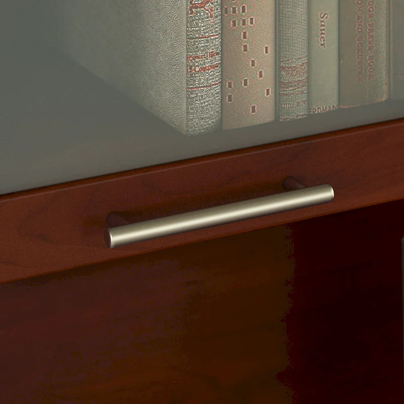 Haut de bibliothèque Somerset 60W pour bureau en L – Fini gris cendré