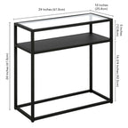 Table d'appoint rectangulaire large Ada 24