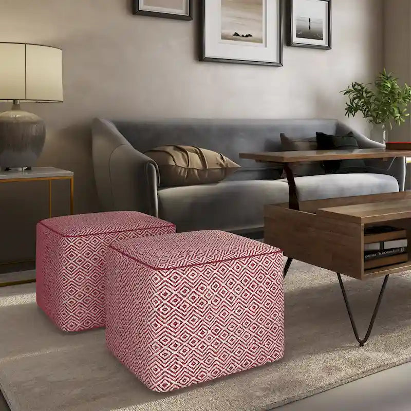 WYNDENHALL Dougan Pouf Carré Boho