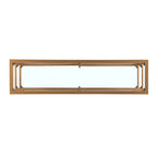 Console étroite en métal Jensen avec étagères en verre – Finition dorée