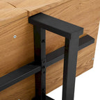 Meuble TV de rangement Moasis 63 pouces à 4 portes avec relief ondulé - 63