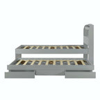Lit plateforme Twin XL avec tête de lit LED et lit gigogne Twin