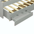 Lit plateforme Twin XL avec tête de lit LED et lit gigogne Twin