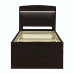 Lit plateforme Twin XL avec tête de lit LED et lit gigogne Twin
