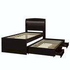 Lit plateforme Twin XL avec tête de lit LED et lit gigogne Twin