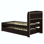 Lit plateforme Twin XL avec tête de lit LED et lit gigogne Twin