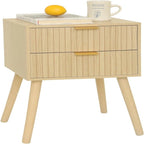 Table de chevet moderne Mid-Century avec 2 tiroirs