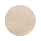 Table d'appoint ronde avec base en métal en chêne blanc et noir