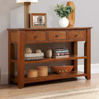 Console en bois massif de pin de 48 pouces