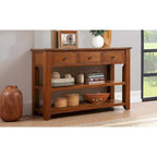 Console en bois massif de pin de 48 pouces