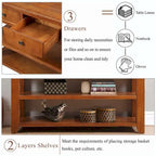 Console en bois massif de pin de 48 pouces
