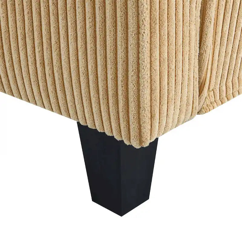 Canapé d'angle moderne en velours côtelé avec méridienne réversible – Canapé modulable