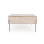 Table basse relevable en bois de manguier Rocklin Classic Home, blanche