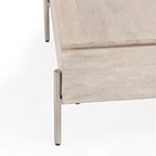 Table basse relevable en bois de manguier Rocklin Classic Home, blanche