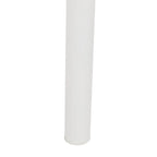 Table à manger ronde blanche brillante avec pieds tubulaires modernes - 39L x 39P x 30H